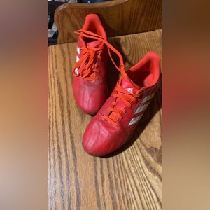 Adidas red soccer cleats boys 5